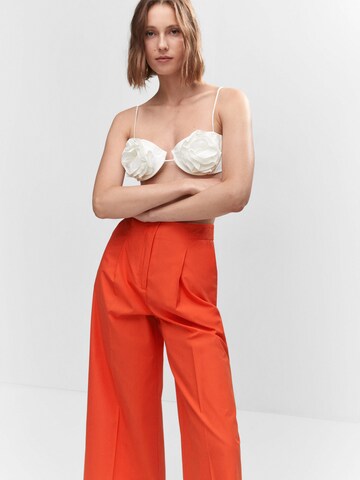 MANGO Wide Leg Hose 'Pope' in Orange