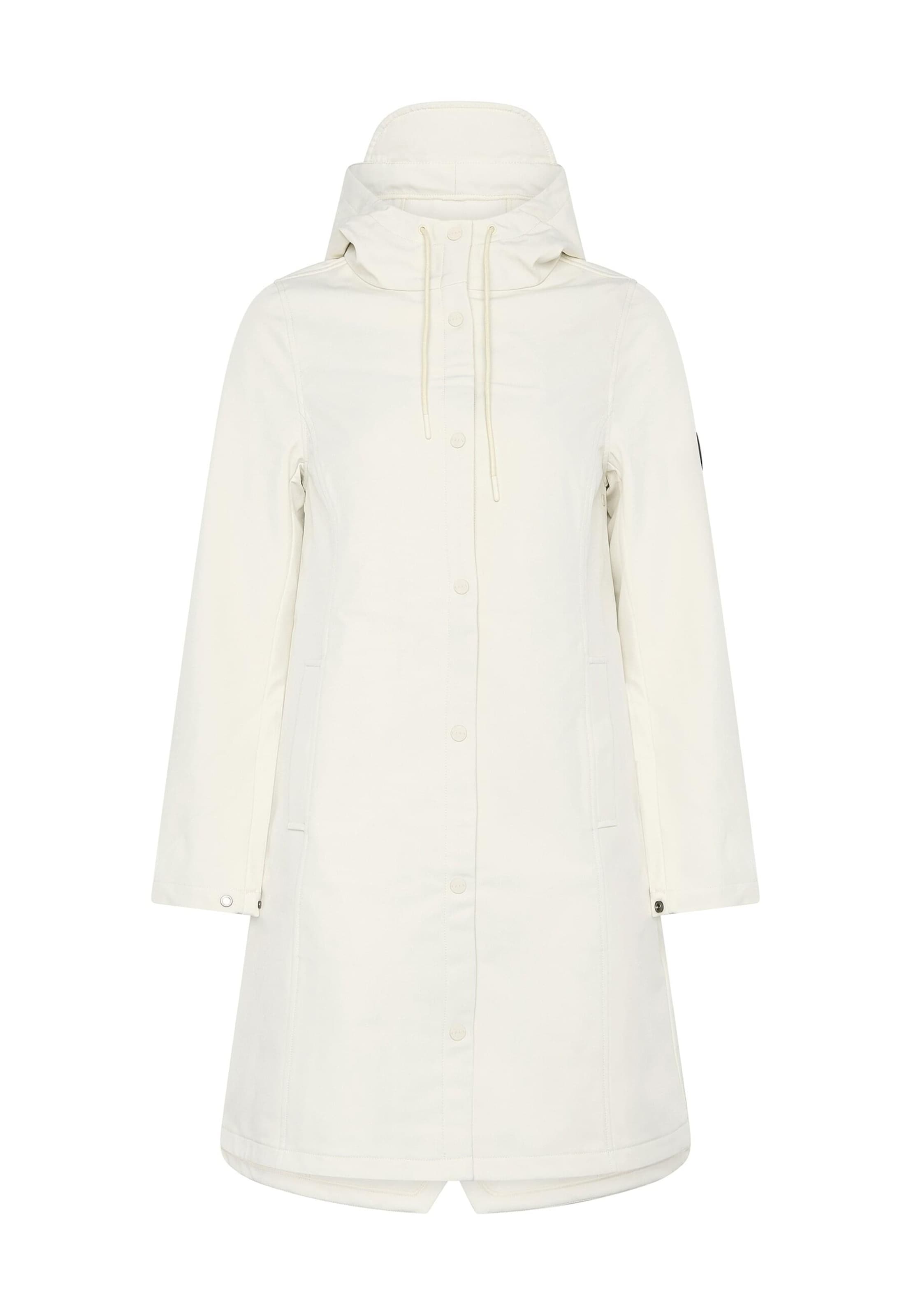 Born Living Yoga Jacke 'Trench' in Weiß: Vorderseite