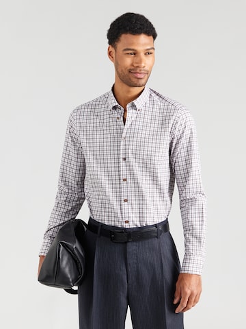 bugatti Klasický střih Košile – hnědá: přední strana