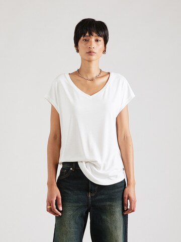 T-shirt QS en blanc : devant