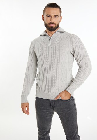 DreiMaster Vintage Sweater in Grey: front