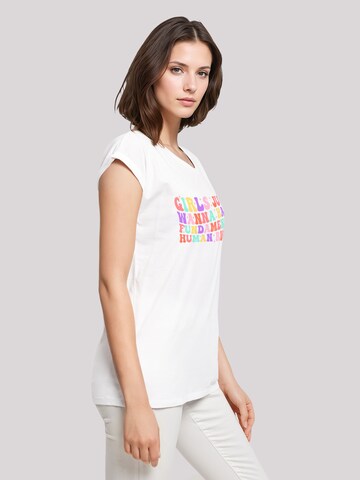T-shirt 'Girls Just Wanna Have Fundamental Rights Frauentag' F4NT4STIC en blanc