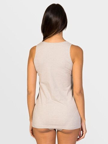 zd ZERO DEFECTS Undershirt 'Juno Tank top soy fiber' in Beige