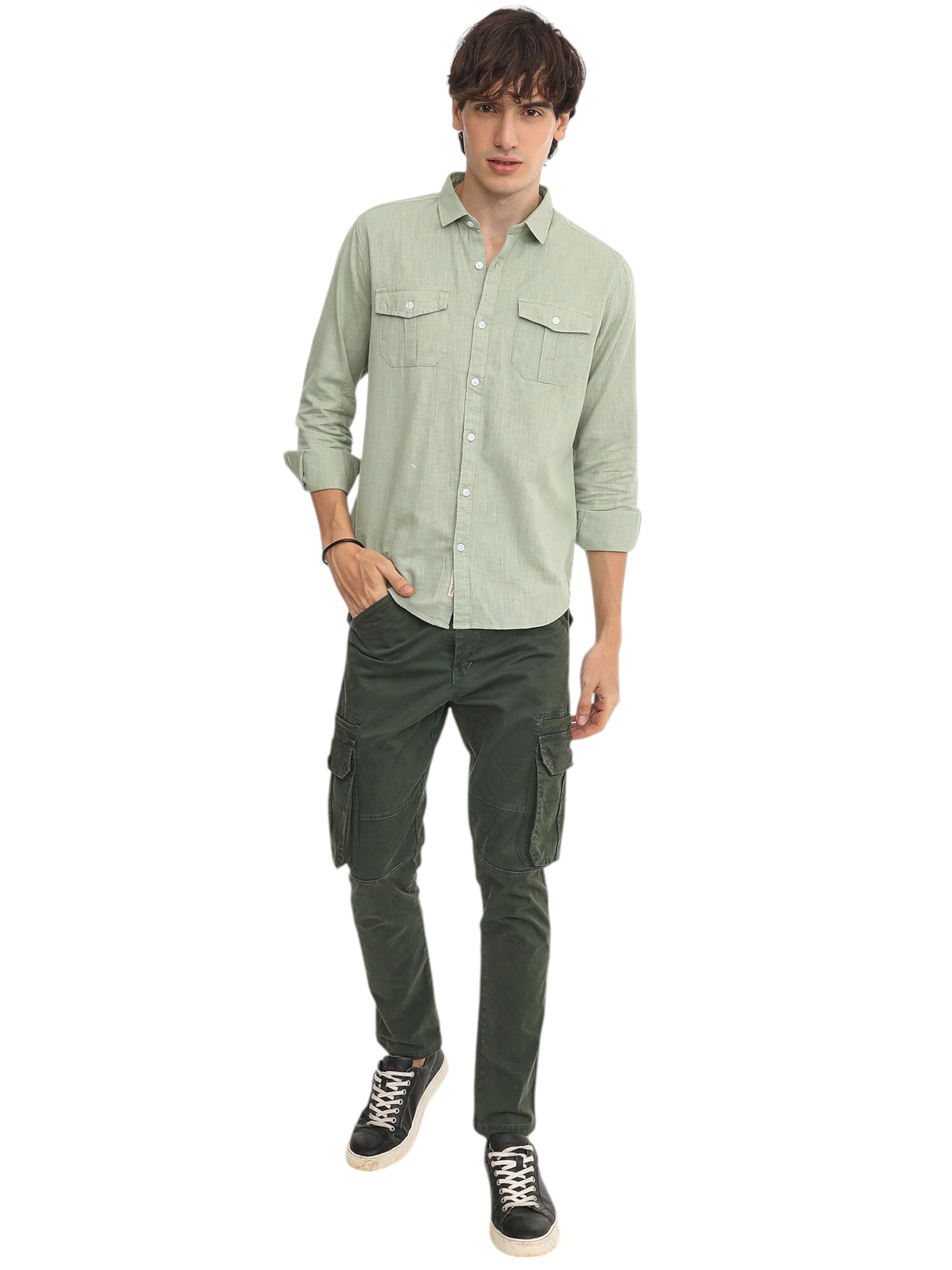 Campus Sutra Regular fit Skjorta 'Tiffani' i grön