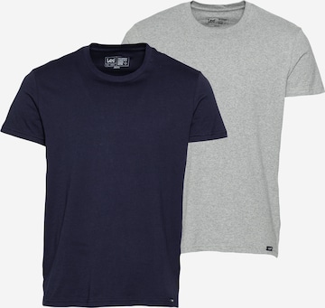 Lee T-Shirt 'Twin Pack Crew' in Blau: predná strana