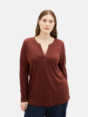 Tom Tailor Women + Shirt in Brown: front