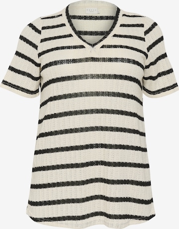 KAFFE CURVE Trui 'Edina' in Wit: voorkant