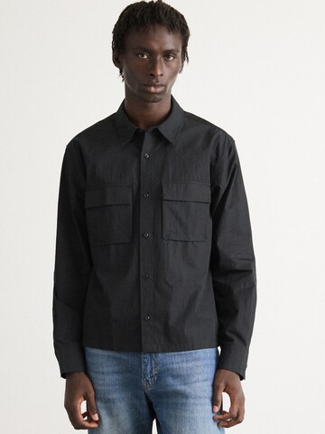 Calvin Klein Regularny krój Koszula w kolorze czarny: przód