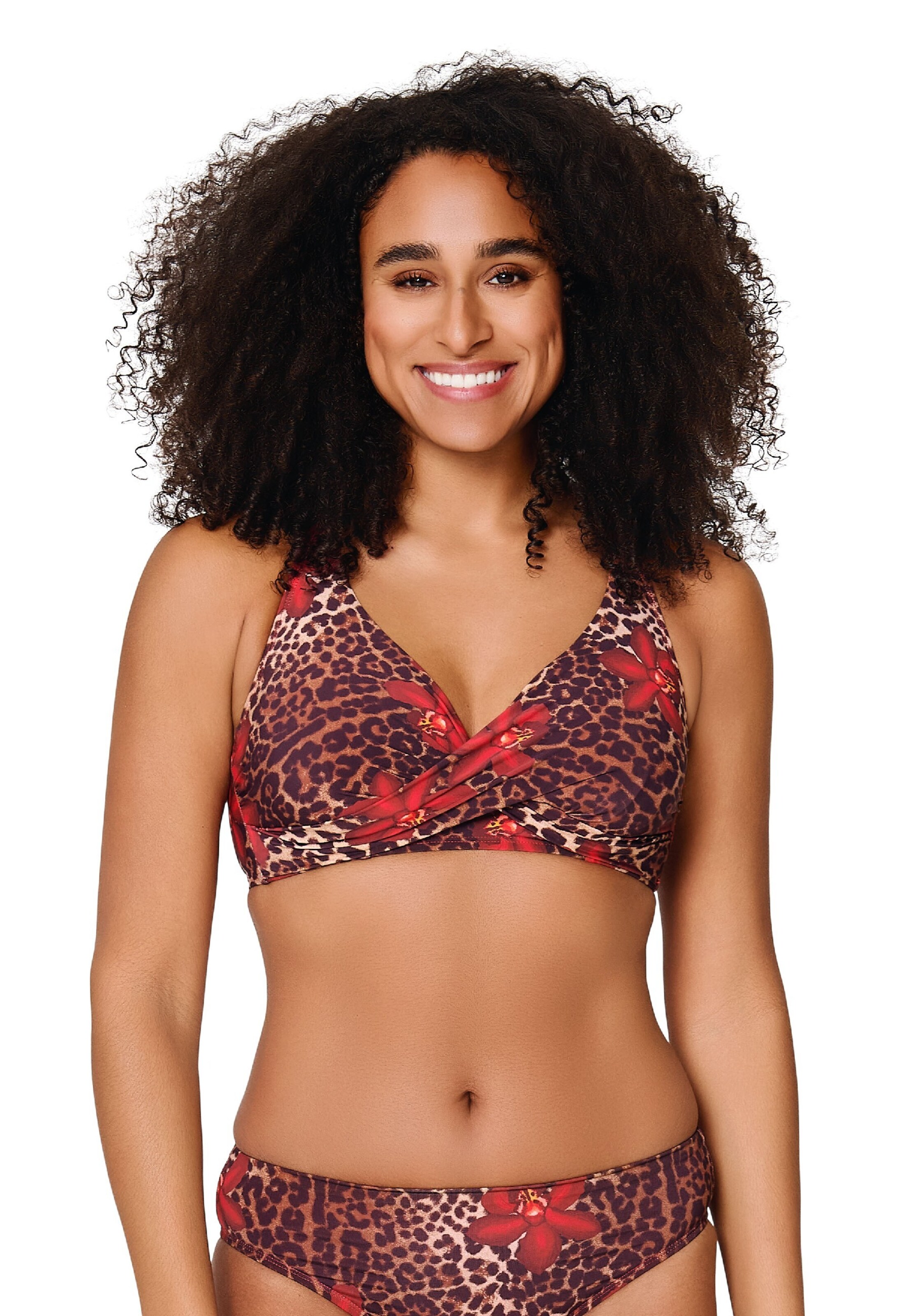 LingaDore Triangel Bikinitop in Bruin: voorkant