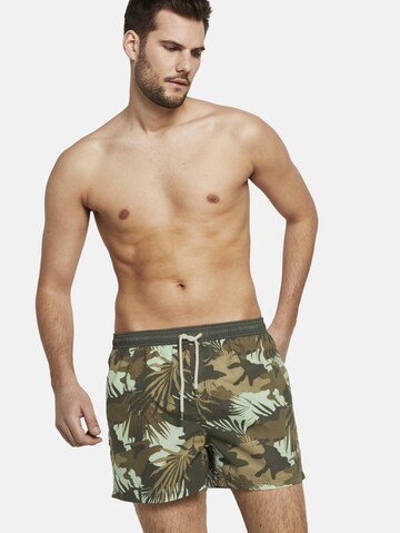 Shorts de bain 'Lumos' TOM TAILOR en vert