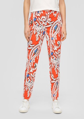 Coupe slim Pantalon s.Oliver en orange : devant