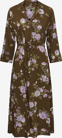 PIECES Shirt dress 'Nya' in Brown: front