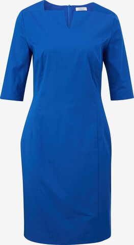 Robe fourreau s.Oliver BLACK LABEL en bleu : devant