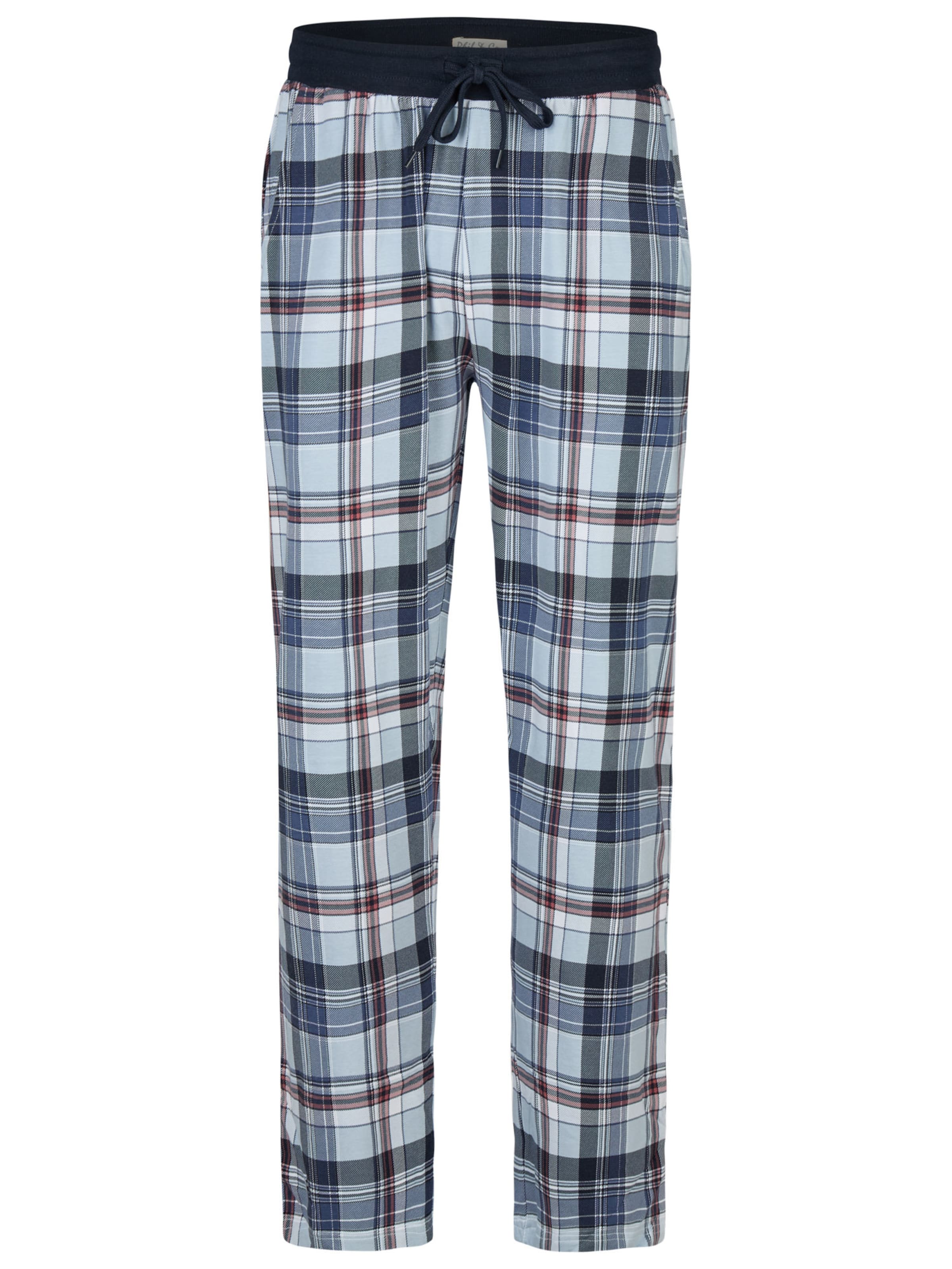 Phil & Co. Berlin Pyjama lang ' Classic ' in Blauw