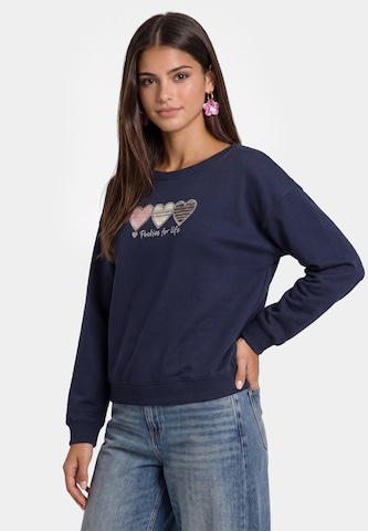 Sweat-shirt MYMO en bleu : devant