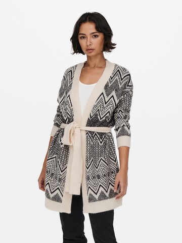 ONLY Knit Cardigan in White: front