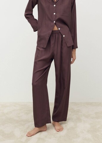 MANGO Pajama Pants 'Habo' in Purple: front