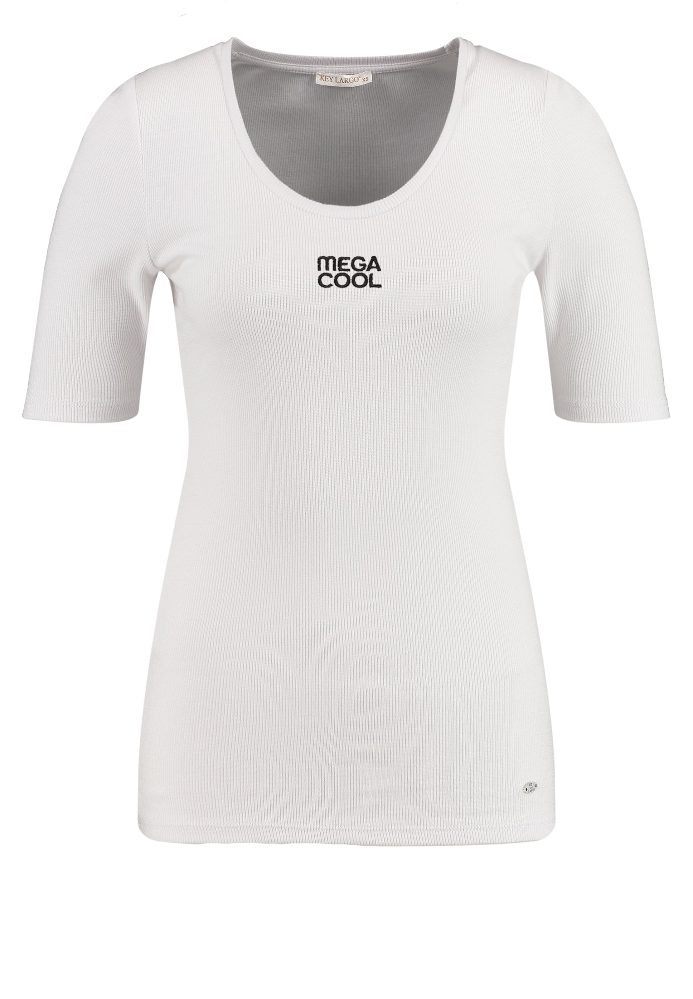 Key Largo T-shirt 'Mega Cool' i vit: framsida