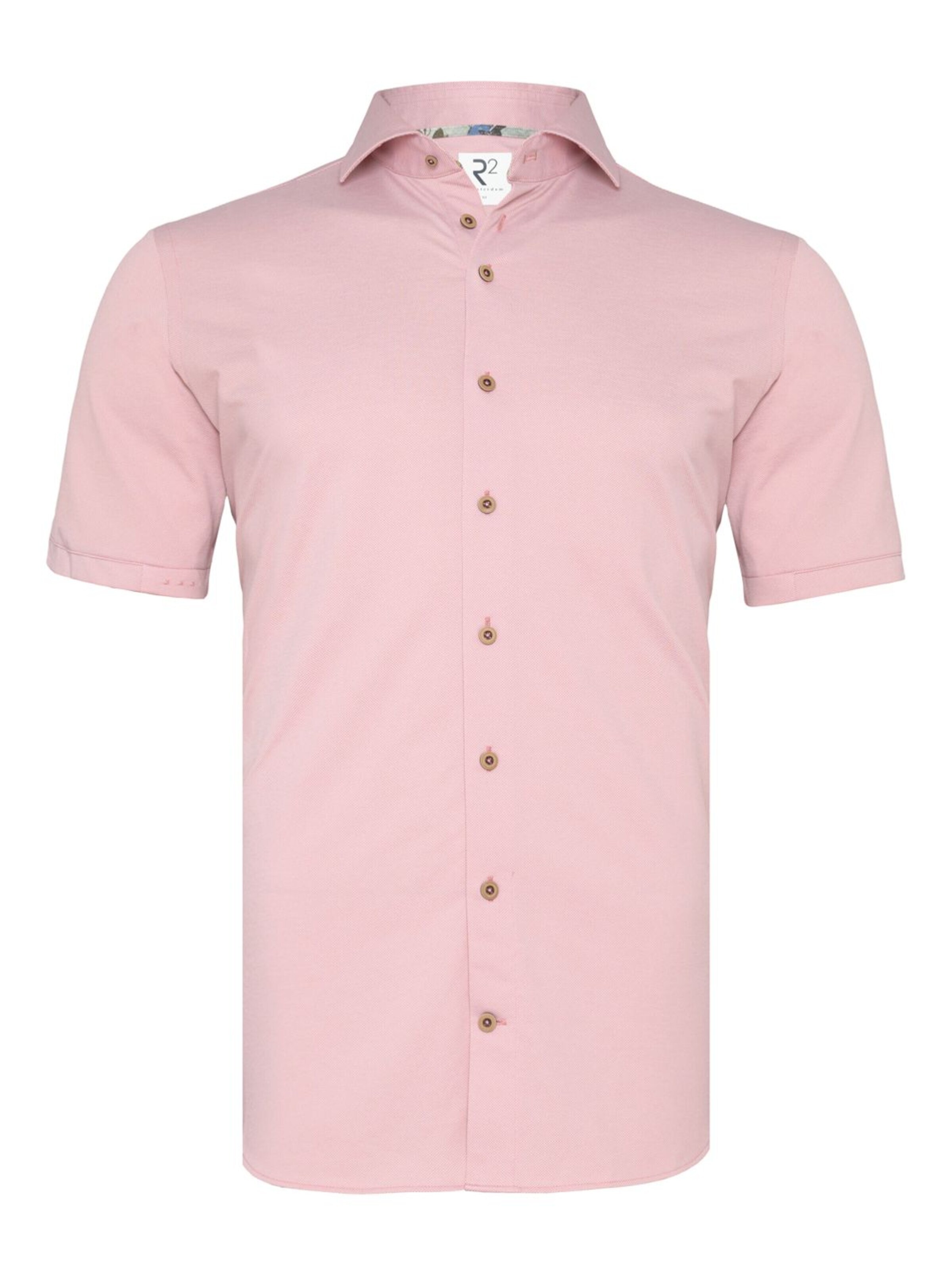 R2 Amsterdam Regular fit Button Up Shirt in Pink: front