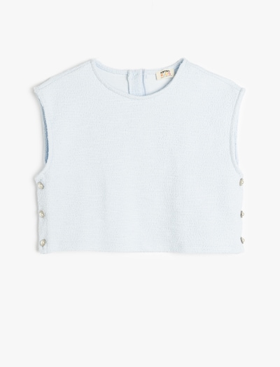 Koton Blouse in 146-152 in de kleur Pastelblauw, Productweergave