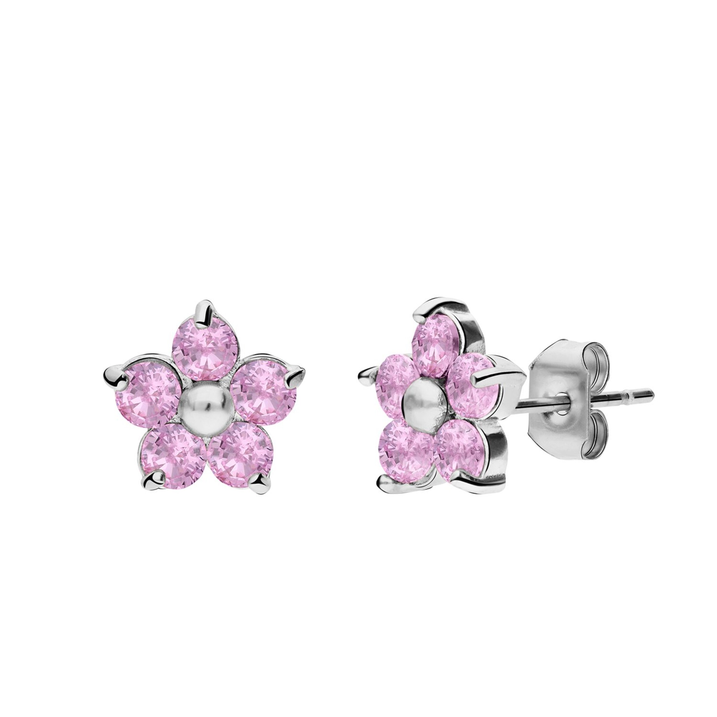 Lucardi Earrings in Pink: front