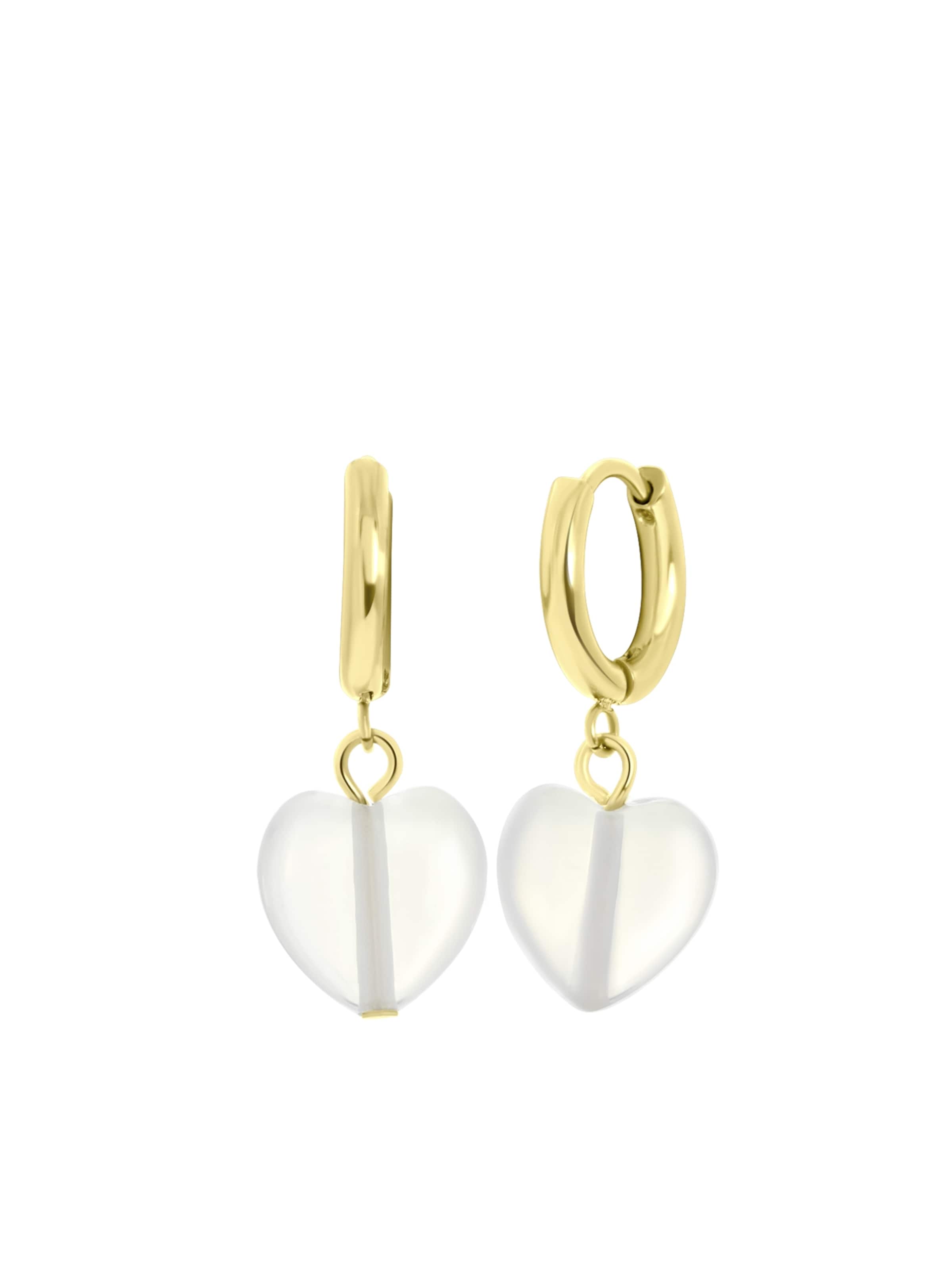 Boucles d'oreilles Lucardi en or : devant