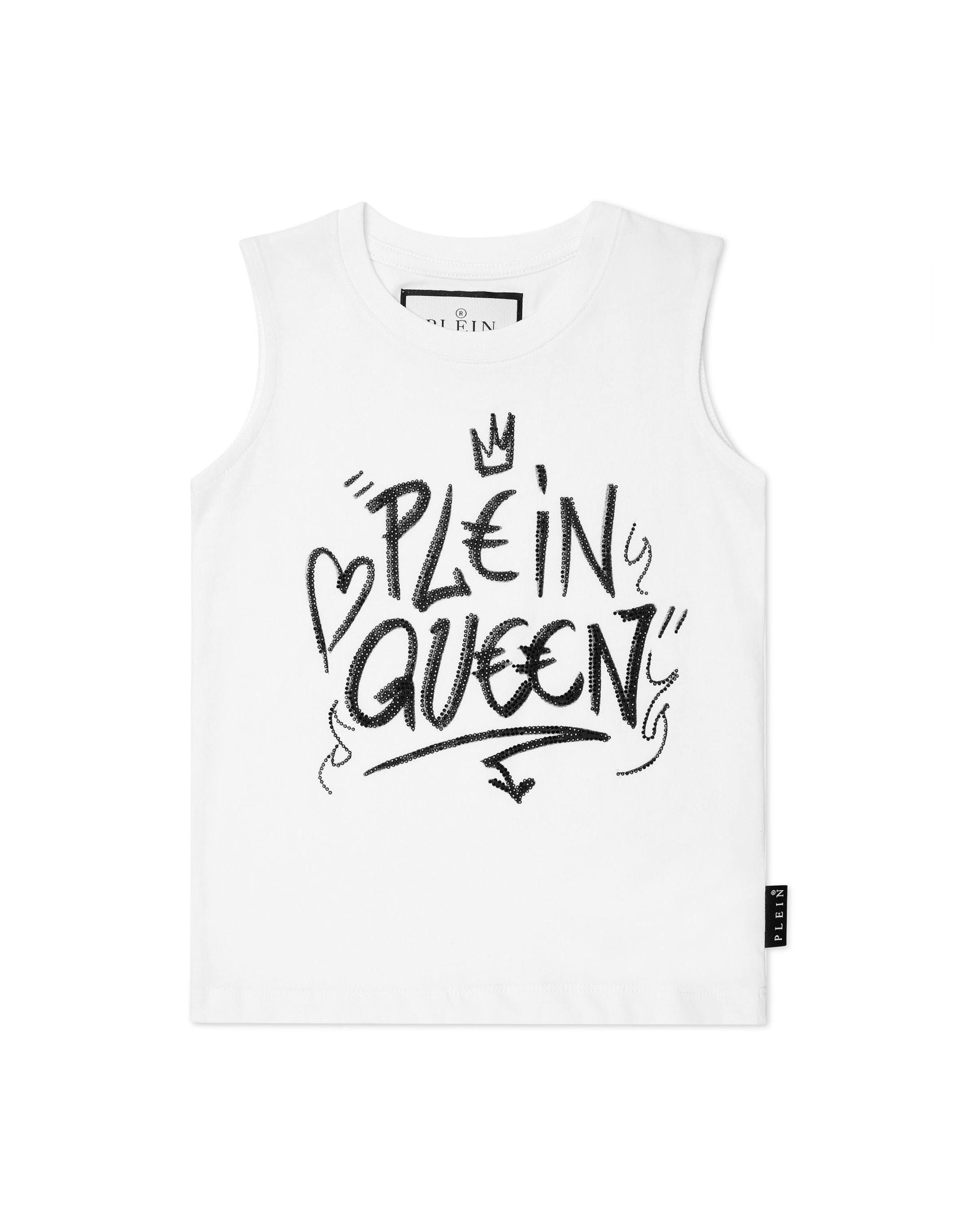 Philipp Plein - Top 'Plein Queen' en blanco: frente