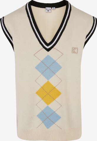 Karl Kani Sweater Vest in Beige: front