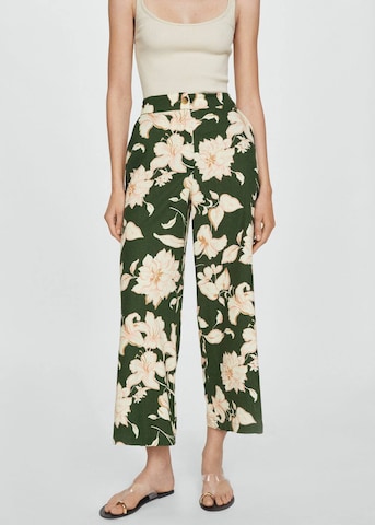 MANGO Regular Pants 'Red' in Green: front