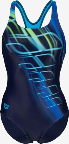 ARENA Bustier Sport fürdőruhák 'SHADING SWIM PRO BACK' - kék: elől