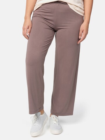 Wide Leg Pantalon Nur Die en beige : devant