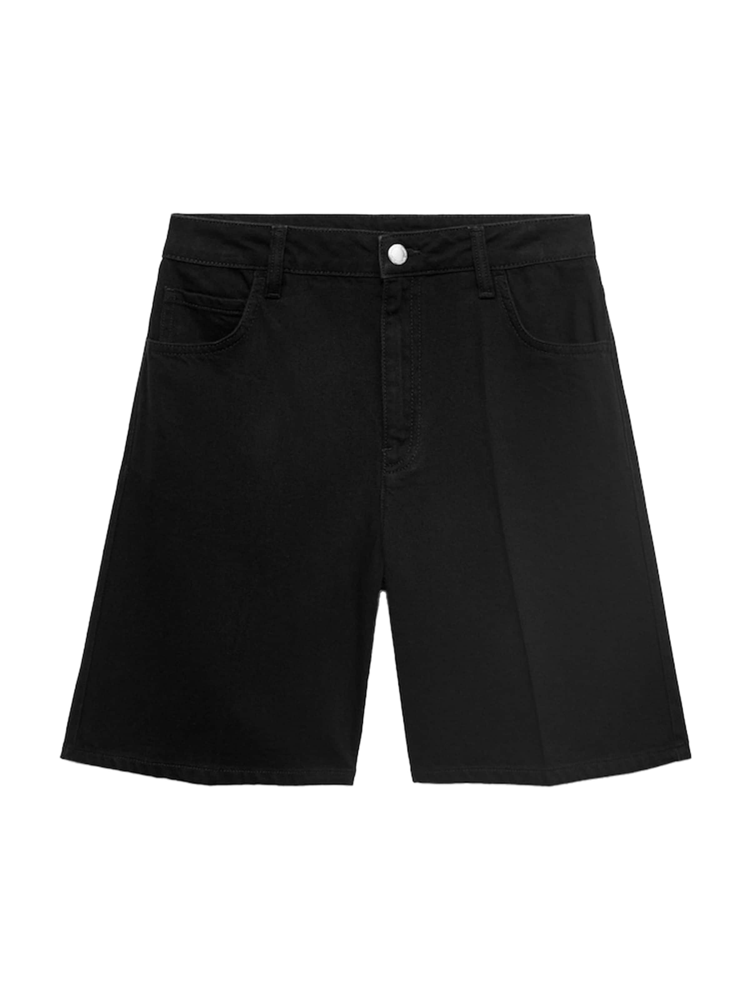 MANGO Voľný strih Džínsy 'CAMILLA' - Čierna: predná strana