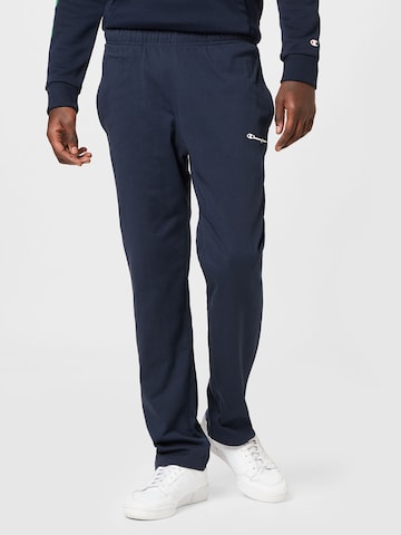 Effilé Pantalon de sport Champion Authentic Athletic Apparel en bleu : devant