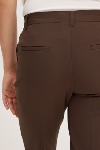 ICHI Slimfit Broek 'LEXI' in Bruin