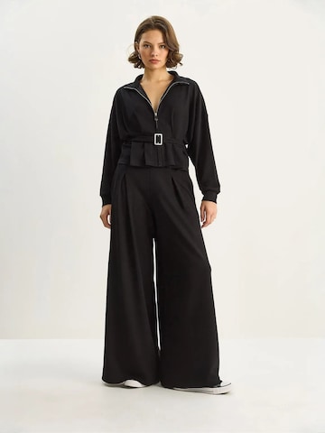 Bianco Lucci Hausanzug 'Zweiteiliges Set'‌‌‌‌‌‌‌ in Schwarz