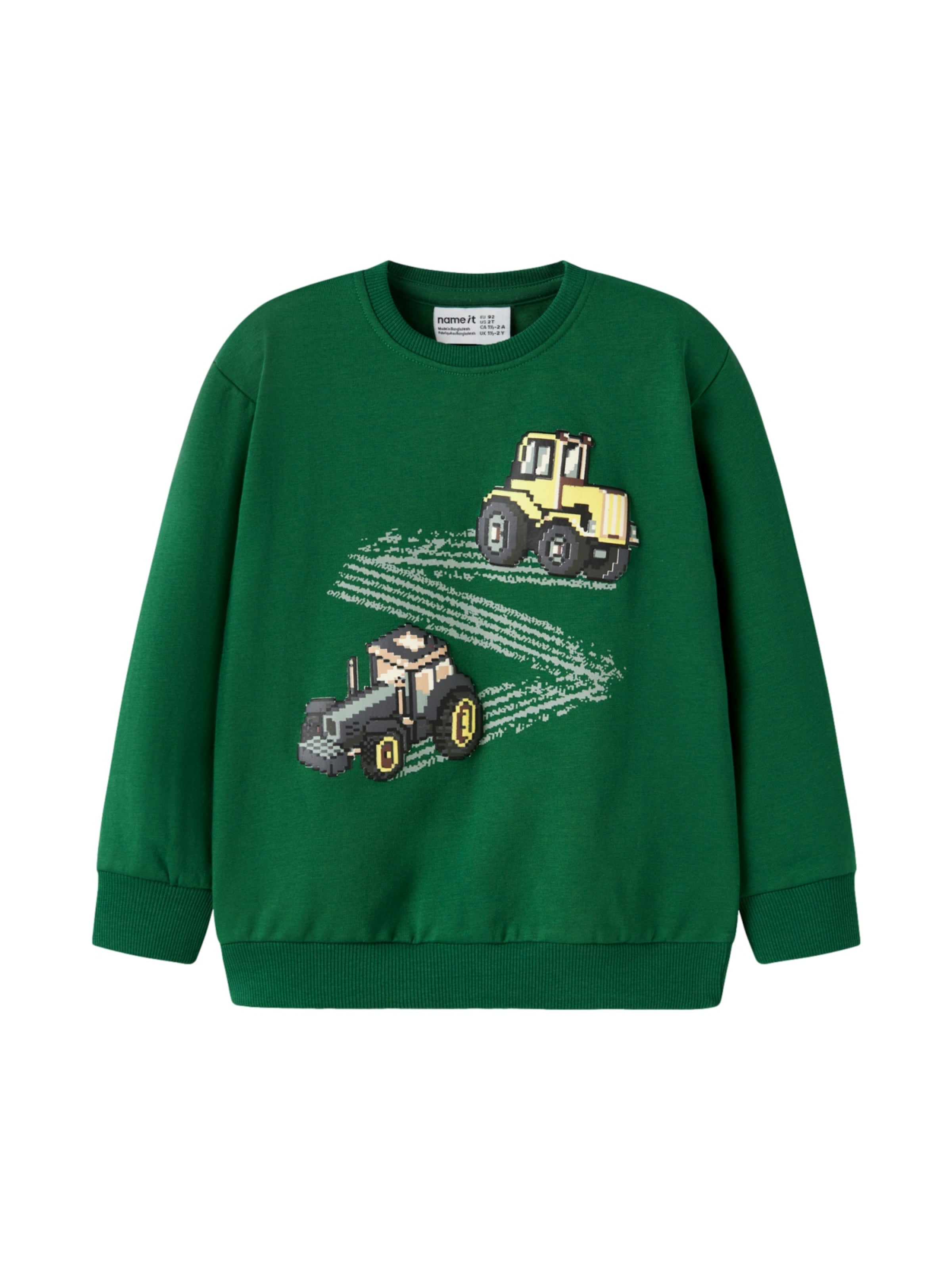 NAME IT - Sudadera 'Lavandin' en verde: frente