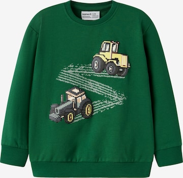 NAME IT Sweatshirt 'Lavandin' i grøn: forside