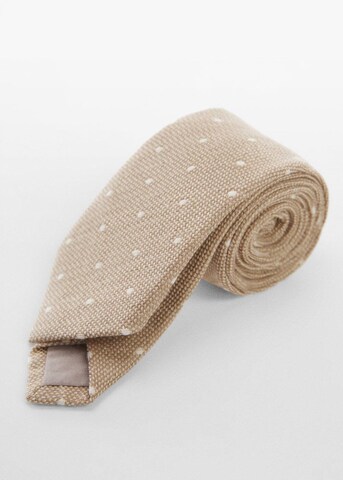 MANGO MAN Tie 'Flordot7' in Beige