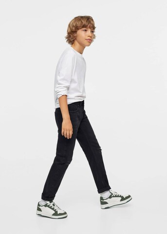 Coupe slim Jean 'Alex' MANGO KIDS en noir