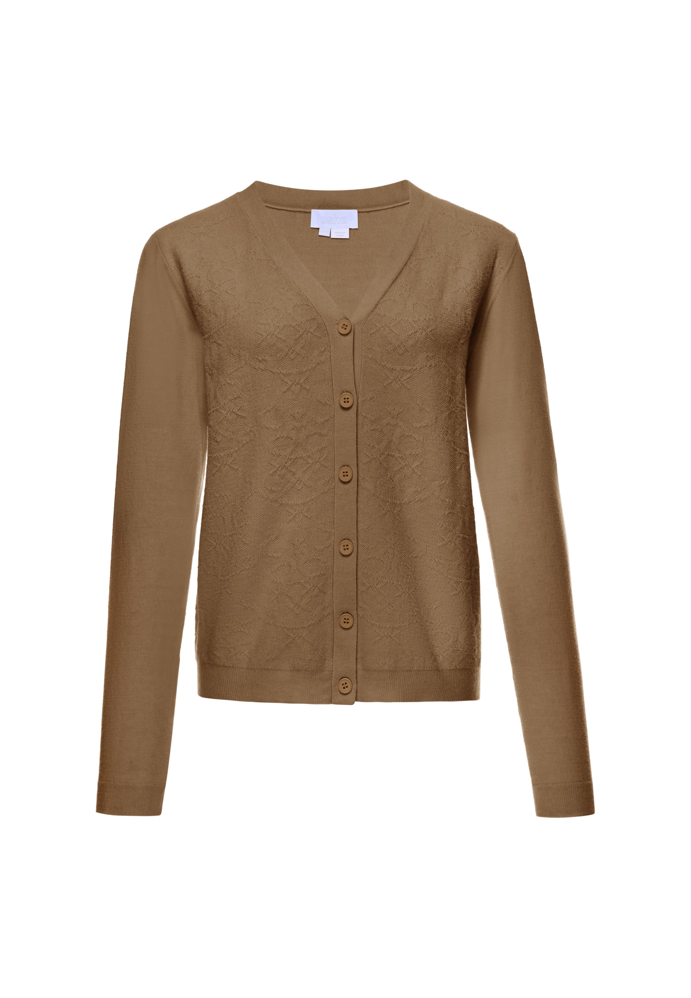 Cardigan usha WHITE LABEL en marron : devant