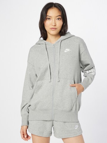 Veste de survêtement Nike Sportswear en gris : devant