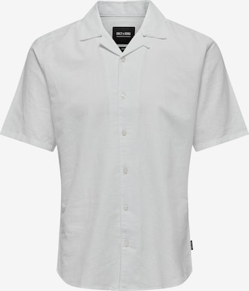 Only & Sons - Slim Fit Camisa 'Caiden' em branco: frente