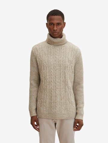 TOM TAILOR Sweater in Beige: front