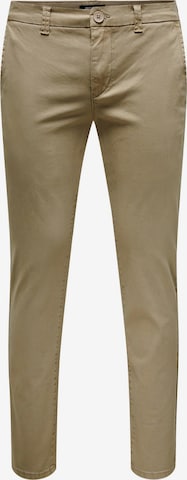 Only & Sons Slim fit Chino Pants 'Pete' in Beige: front