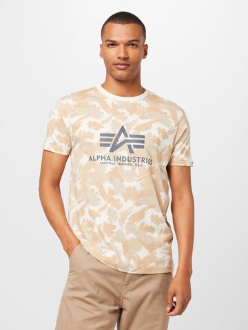 Tricou de la ALPHA INDUSTRIES pe bej: față