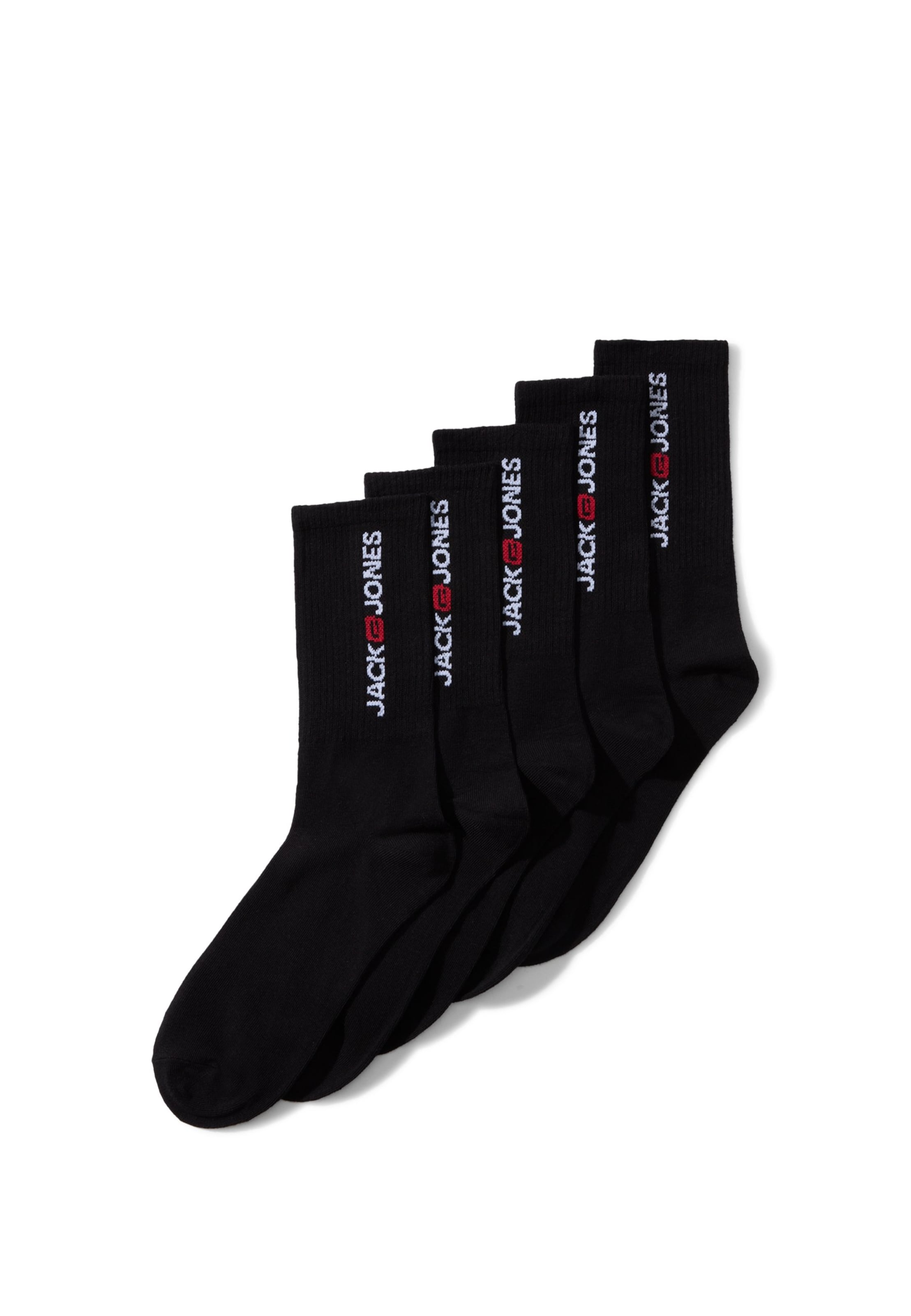 Calzino 'JACCORP' in 41-46 JACK & JONES di colore rosso fuoco / nero / bianco, Visualizzazione prodotti