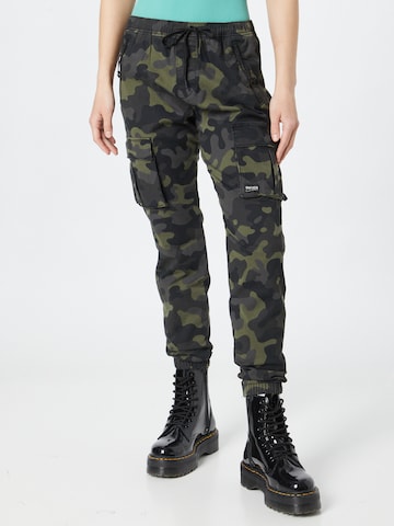 HOLLISTER Tapered Cargobroek in Groen: voorkant