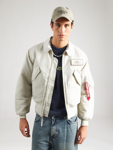 ALPHA INDUSTRIES Regularny krój Kurtka przejściowa 'CWU 45' w kolorze szary: przód