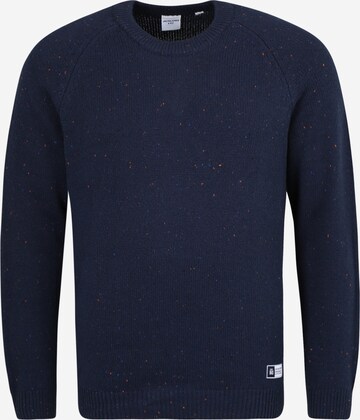 Jack & Jones Plus Sweater 'WOODLAND' in Blue: front