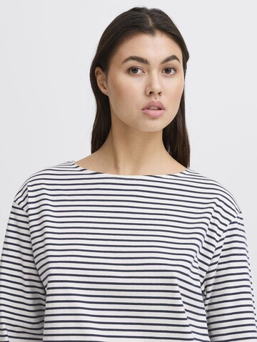 ICHI Shirt 'BOATNECK LS' in White